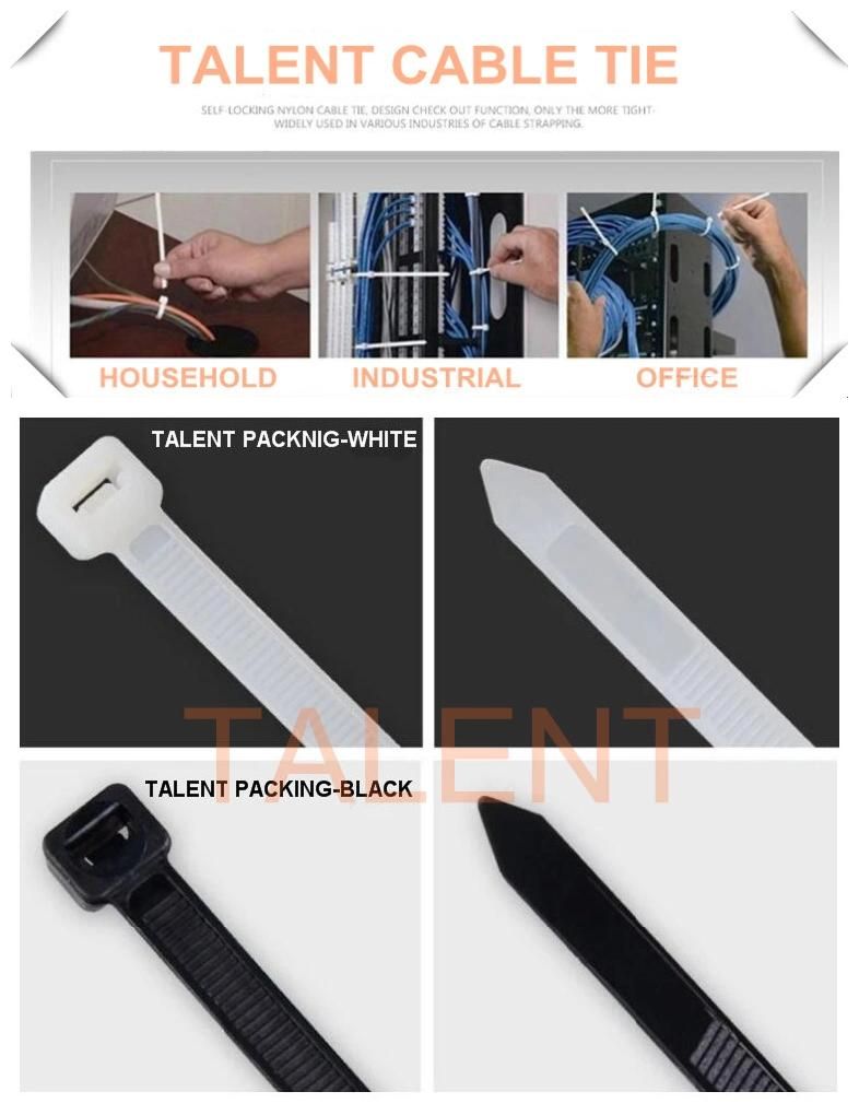 UV Resistant Self Locking Nylon Cable Tie Zip Cable Tie Plastic Strap Tie Wraps for Wire Management Wire Accessories