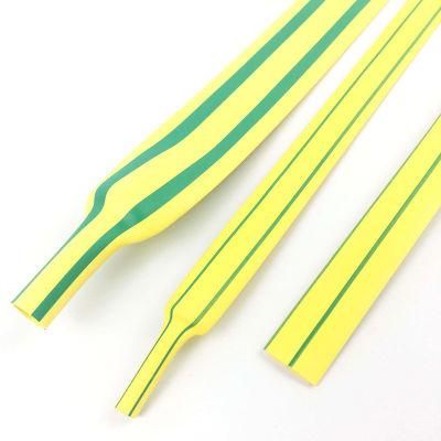 OEM Service Free Sample Yellow and Green Striped Flame-Retardant Heat Shrink Polyolefin Tube
