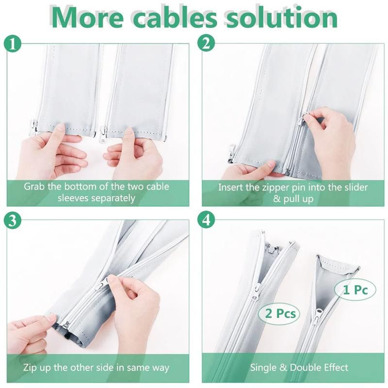 Reusable Zipper Cable Tidy Sleeving for Cable Management