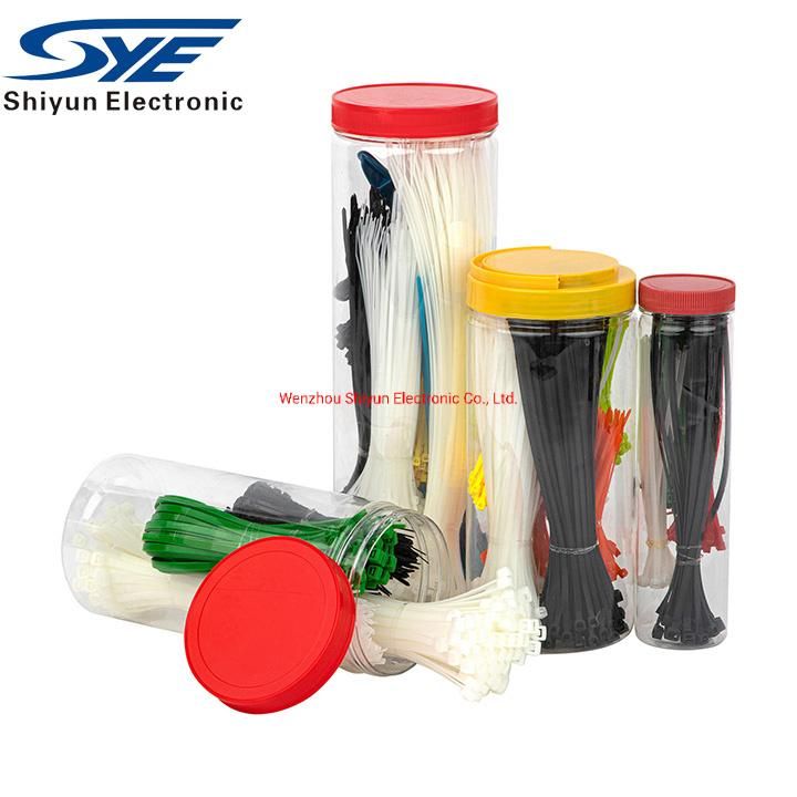 Reusable Nylon 66 Plastic Releasable Zip Ties Adjustable Tie Wraps Cable Ties