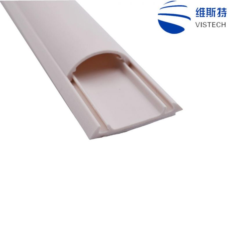 White Color RoHS Lead Free PVC Plastic Electrical Trunking Size