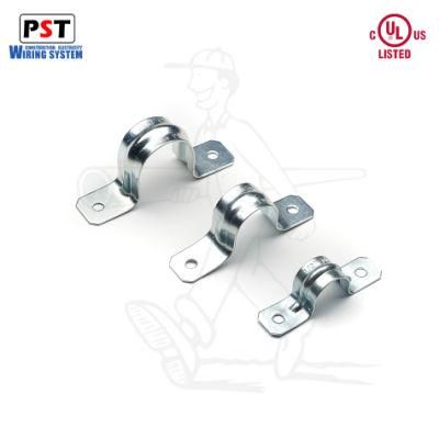 Two Hole Strap U Bracket Tube Strap Tension Clips Steel Rigid /EMT Pipe Strap Fit for Conduit Pipes