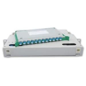 FTTH 12-24 Core Sc/FC/St/LC Splicing Fiber Optic Patch Panel/Termination Box/ODF