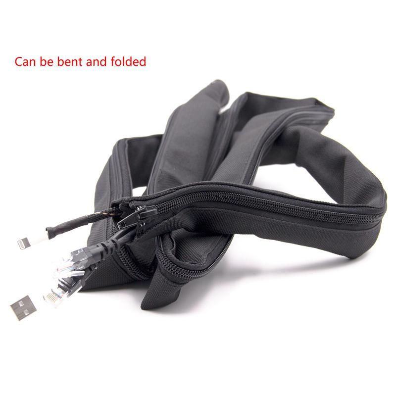 Reusable Pet Braided Sleeving Pet Expandable Braided Cable Sleeve with Zipper
