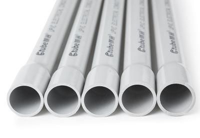 Fire Resistant 40mm Grey PVC Electrical UPVC Pipe Conduit for Wiring Management
