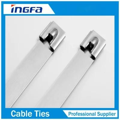 High Resistance to Acetic Acid, Alkali Sulphuric Acid, Corrode 304 316 Ball Self Locking Naked Stainless Steel Cable Ties