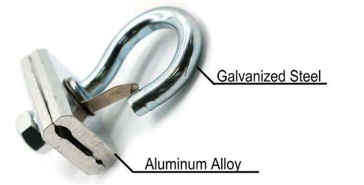 Hardware Fitting Galvanized Steel Two Slots Hook