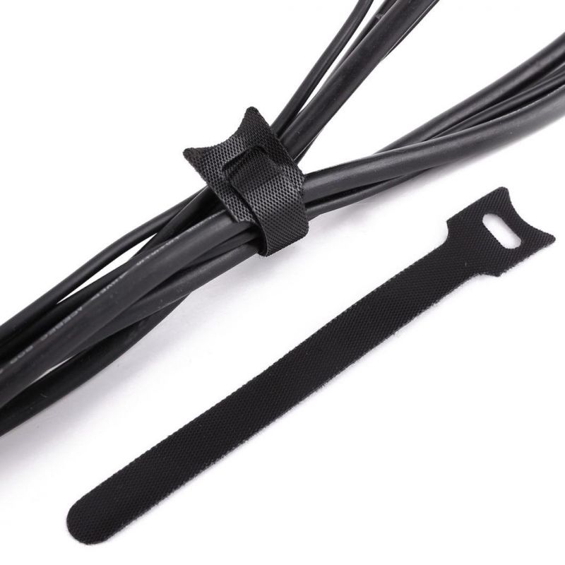 100 PCS Reusable Adjustable Black Nylon Cable Tie with 15cm