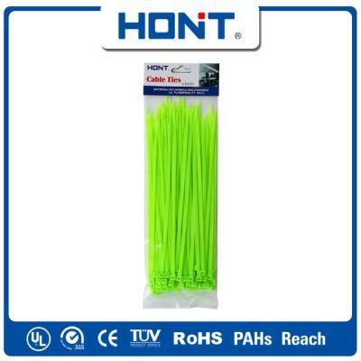 Green Cable Accessories Plastic 3.6*140 Nylon Cable Tie with RoHS