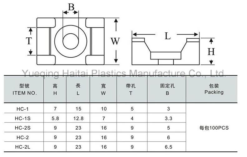 Plastic Saddle Type Tie Mounts
