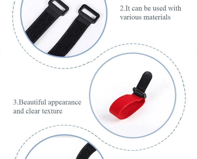 Loop Cable Tie Adjustable Strap Fasteners for Wires