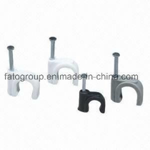 Highly Quality Nylon Round Cable Clips Flat Cable Cable Clip with Good Nails