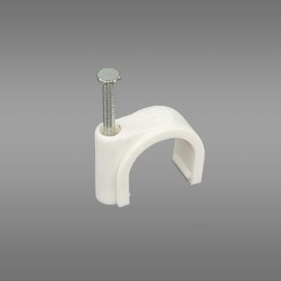 High Quality PP Flat Cable Clip with Steel Nail #6