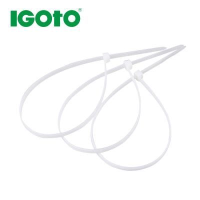 White Plastic 4.8*200mm Self Locking Nylon Cable Tie with SGS