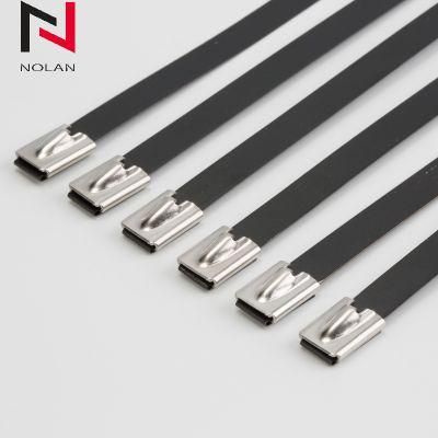 Low Price High Quality Nylon PVC Coated Lock Type Heavy Duty 316 Stainless Steel Cable Ties