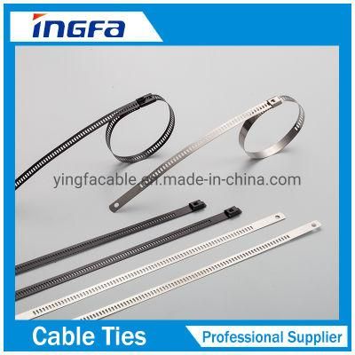 Ball Lock Type Ladder Stainless Steel Coated Cable Tie