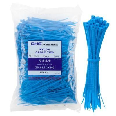 Blue 4 &quot; Cable Wire Zip Ties Chs Brand Self-Locking Nylon Cable Ties