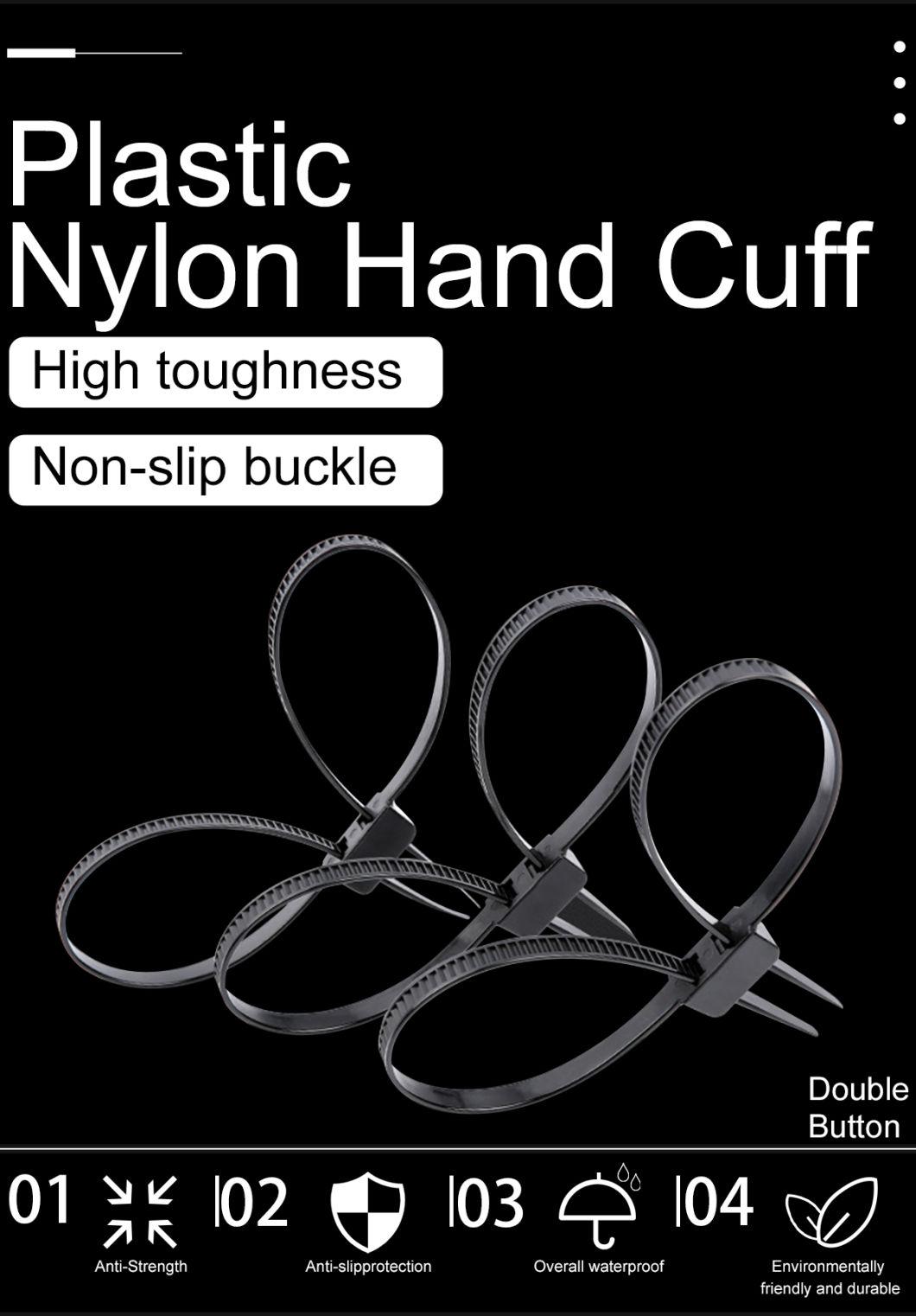 Wholesale 12*700 Nylon 66 UV Resistent Plastic Handcuff Cable Ties