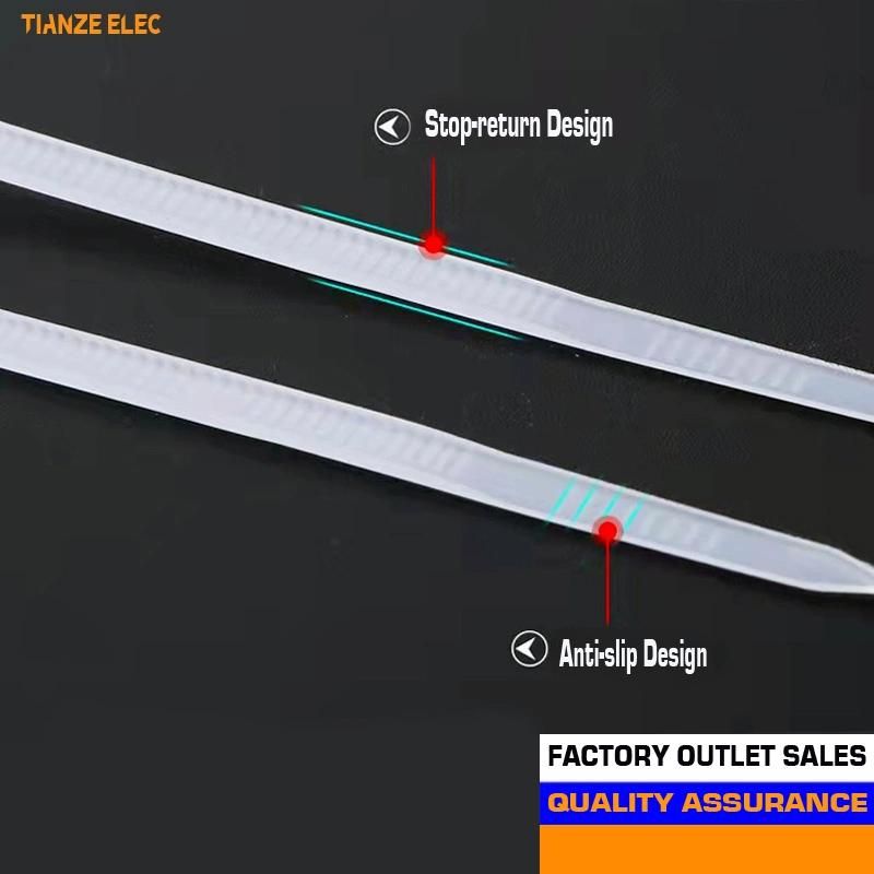 Self-Locking Nylon66 Cable Ties for Tools and Public Places Usage