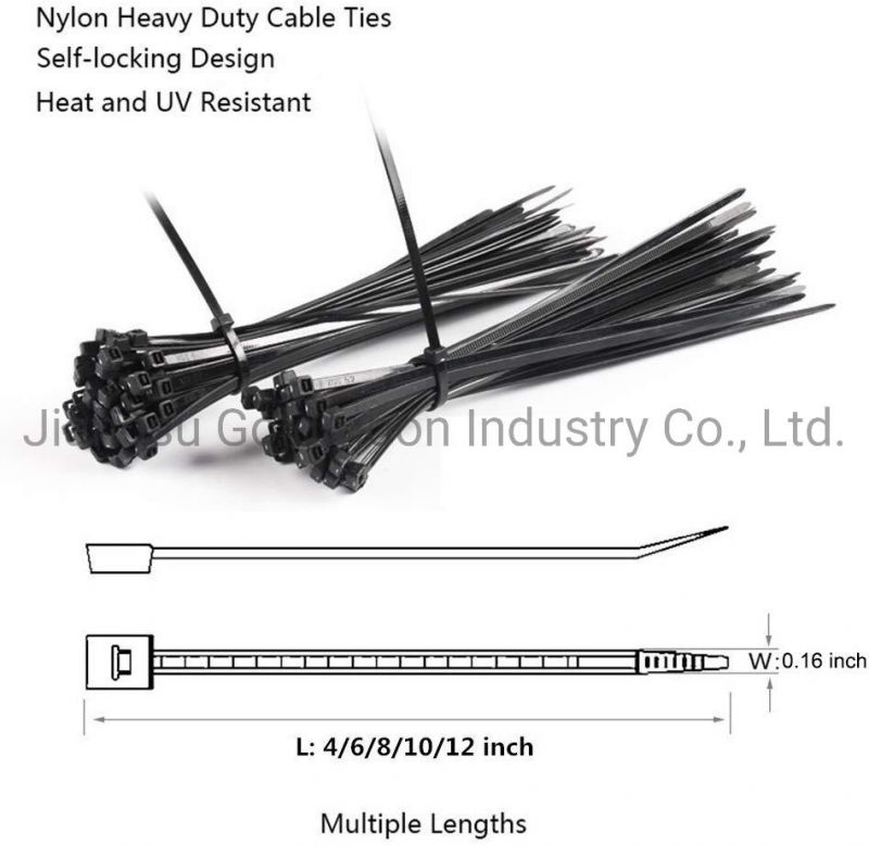 Cable Zip Ties, 500 Packs Self-Locking 4+6+8+10+12-Inch Width 0.16inch Nylon Cable Ties, Perfect for Home, Office, Garage and Workshop (Black) Cable Tie