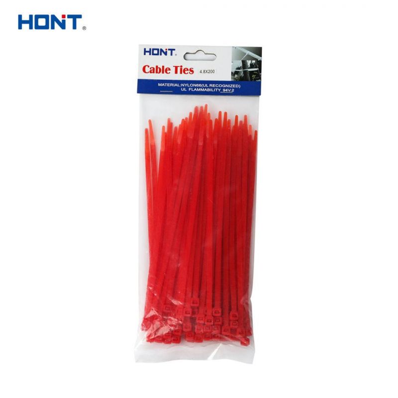 High Quality Red 4.8*380mm Nylon Cable Tie with SGS