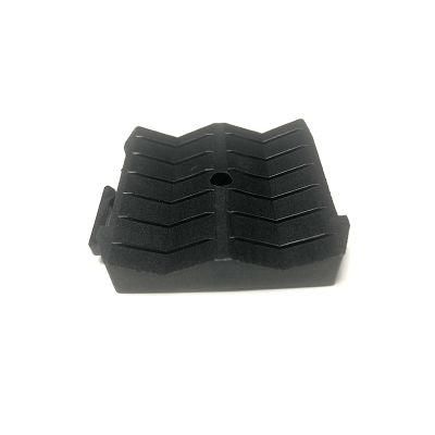 Nylon 6 Black Double Run Diamond Plastic Clamp/Coax Block