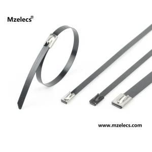 Bzp Stainless Steel Ball Lock Polyester Coated Cable Tie