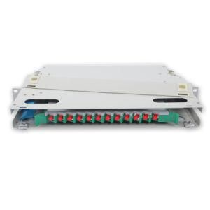 19 Inch 12 Core 1u ODF Optical Fiber Distribution Frame Sc/FC/LC Fiber Adapter 12 Port Core Fiber Patch Panel ODF