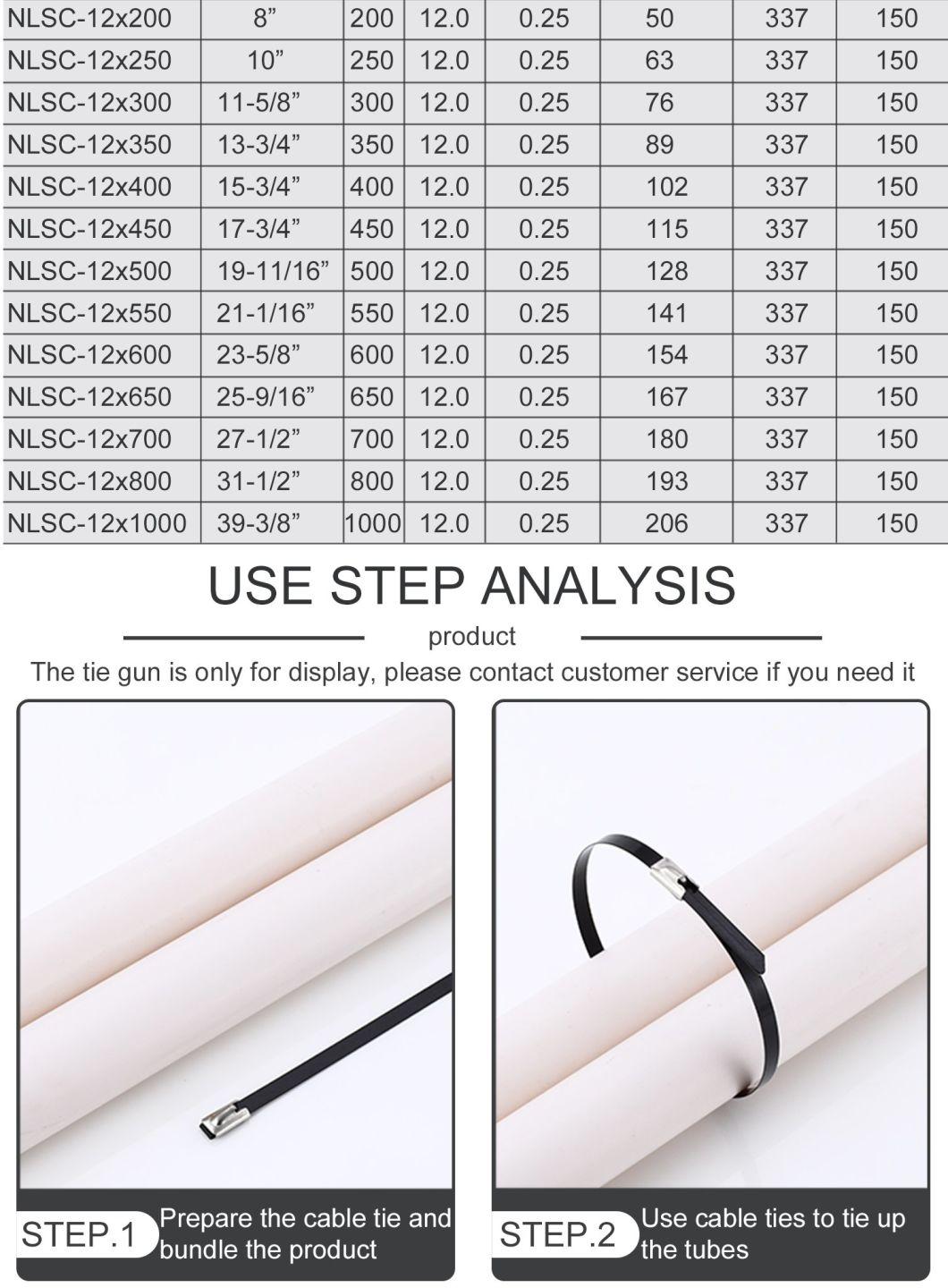 PVC Coated Stainless Steel Cable Ties Metal Wire Ties Stainless Steel Cable Tie