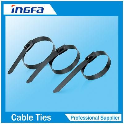 4.6*150mm Ss304 Full Coating Stainless Steel Cable Ties