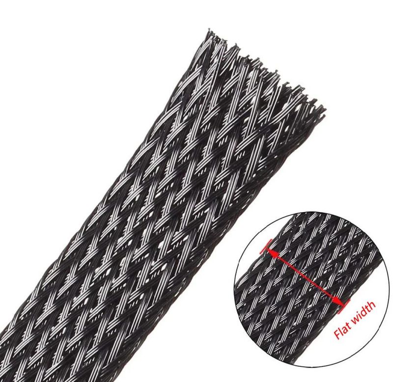 Durable Expandable Flexible Pet Fire Retardant Cable Sleeve Braided Cable Management