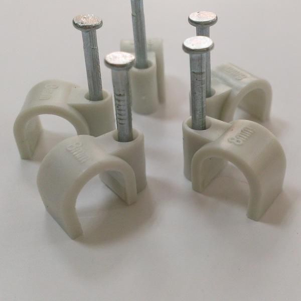 Nail Cable Clip 16mm Black