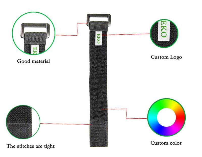 Reusable Buckle Elastic Hook & Loop Cable Tie