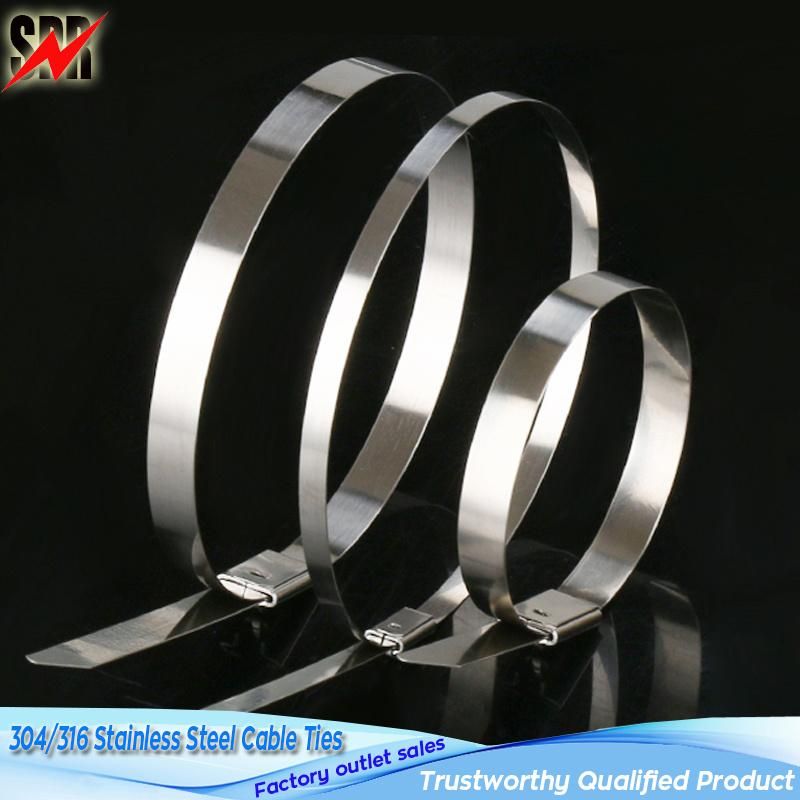 4.6X400mm Stainless Steel Self-Locking Cable Ties