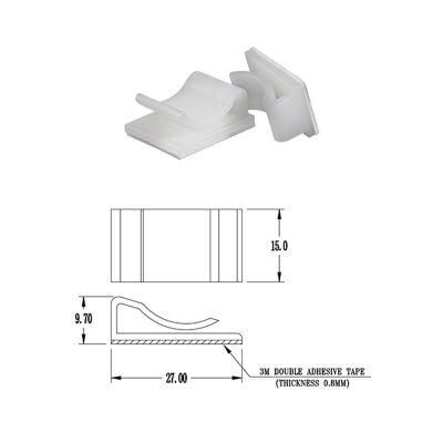 Plastic Cable Mounting Clips Self Adhesive with Mmm, Nylon Electronics Computers Toys Wire Tie Mount