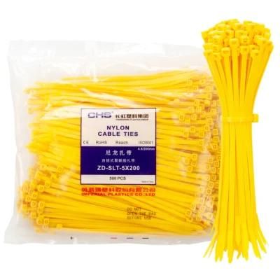 Yellow 8&quot; Cable Ties Chs Brand, Self-Locking Nylon Cable Ties Chs-5X200