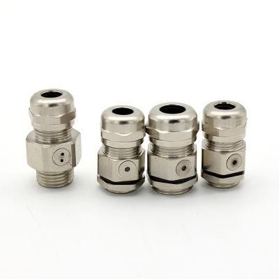 Breathable Waterproof Metal Cable Gland Customized Brass Metric Thread Type Cable Joints