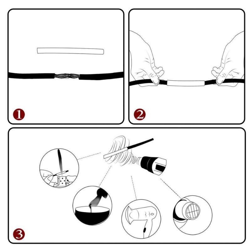 Harness Waterproof Insulated Dual Wall Cable Heat Shrinkable Tube with Adhesive