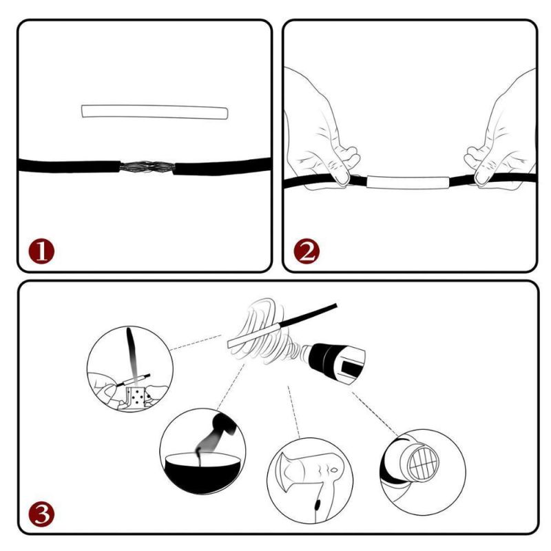 Harness Waterproof Insulated Dual Wall Cable Heat Shrinkable Tube with Adhesive