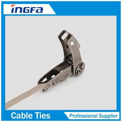 316L Silver Stainless Steel Cable Tie Ratchet Locking Zip Ties