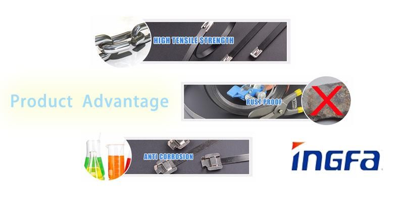 Ladder Multi Barb Lock Stainless Steel Cable Ties with UL