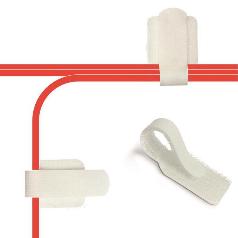 Factory Wholesale Self-Adhesive Cable Clamp Wire Management Hook and Loop Cable Holder Wire Clips