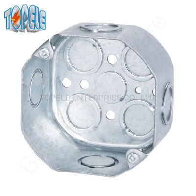 UL Standard 4 Octagon Box 54151 Galvanized Electrical Conduit Box Thickness 0.7-1.6mm