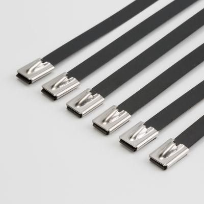 Plastic Coated Stainless Steel Ties Wrap for Use in Telecommunication