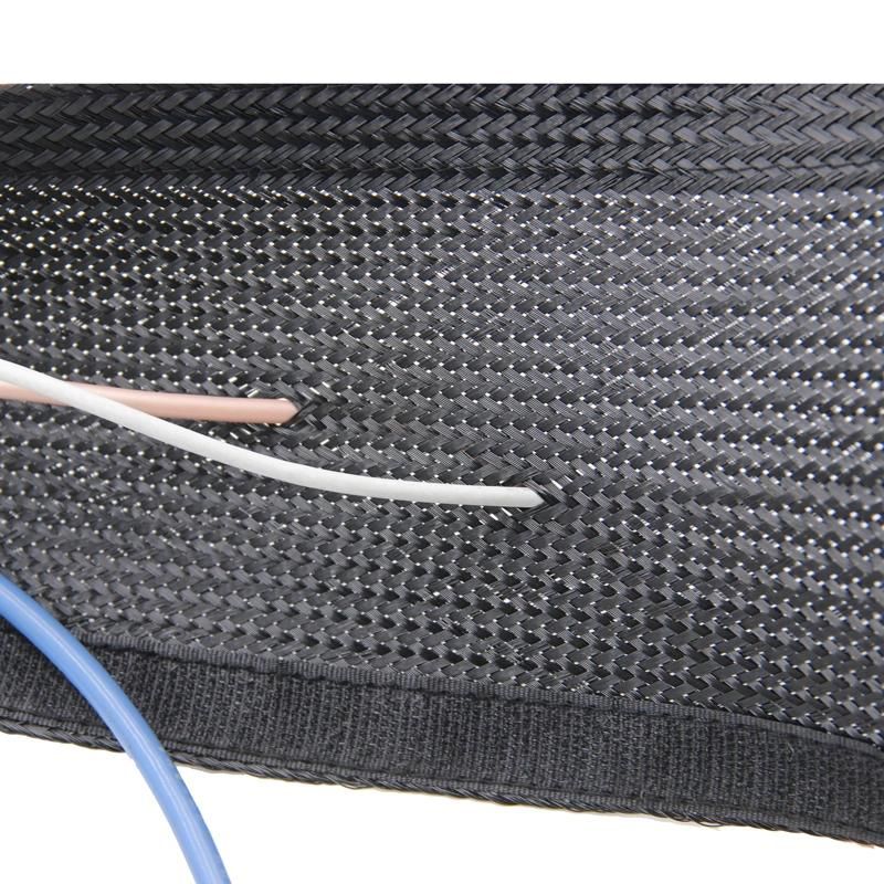 Re-Open Wire Harness Sleeve with Hook Loop for Management