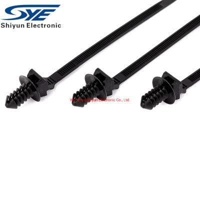 2022 Shiyun Nylon Cable Tie Car Use Push Mount Nylon Cable Tie PA66