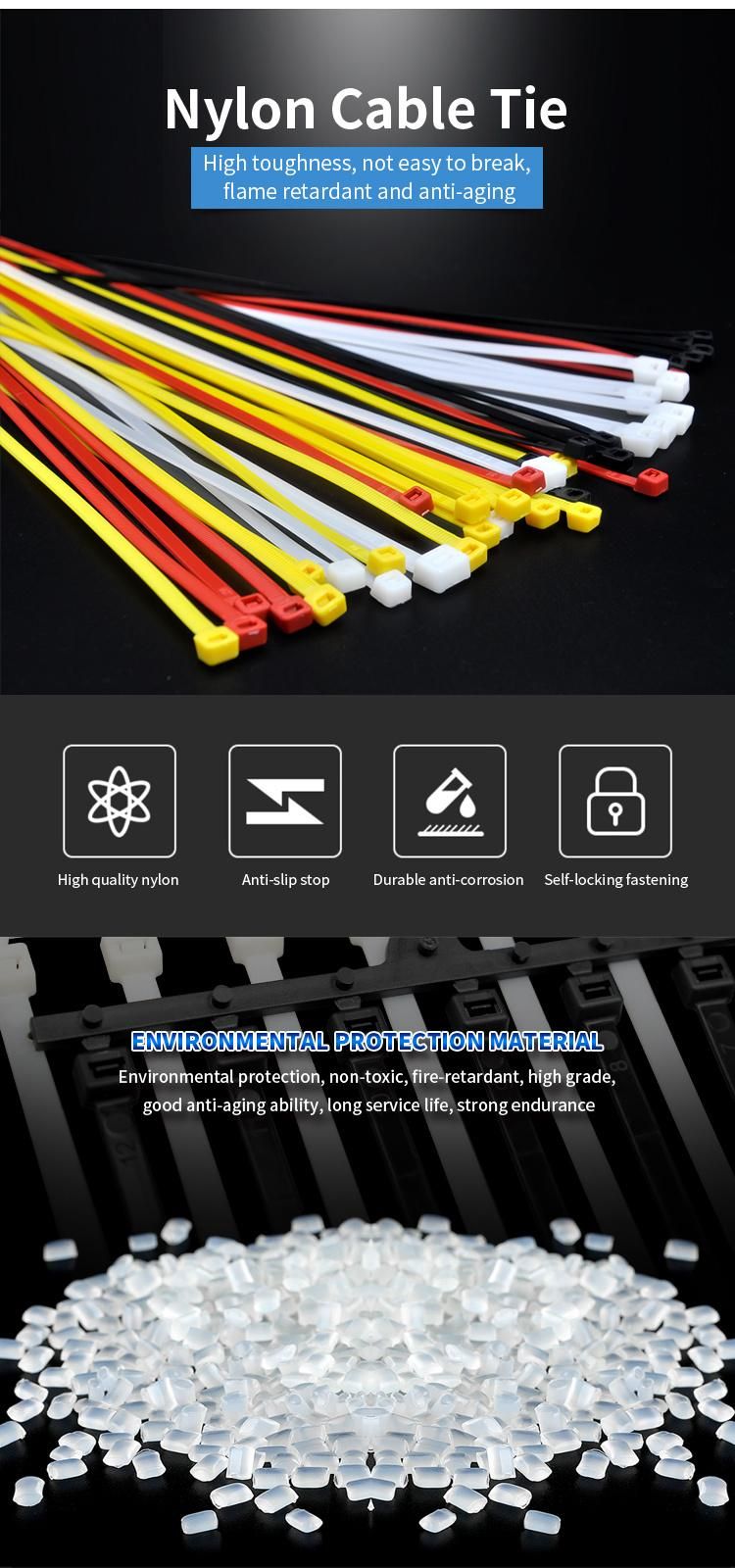 Heavy Duty Plastic Cable Tie Strap Electric Wire Zip Ties