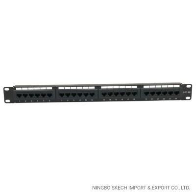 UTP Cat5e 19 Inch Patch Panel 24 Port Outlet 180&deg; Ethernet Network Patch Panel Server Rack