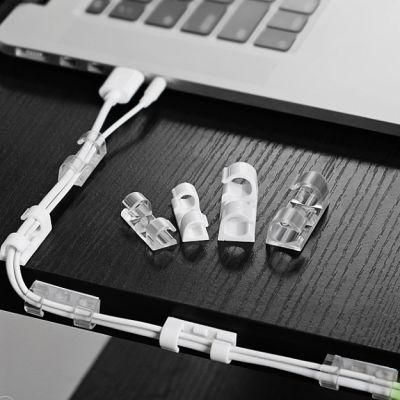 Cable Clips with Strong Self-Adhesive, Cable Management TV PC Wire Holder Sticky Tidy and Organizer Cord and Wires