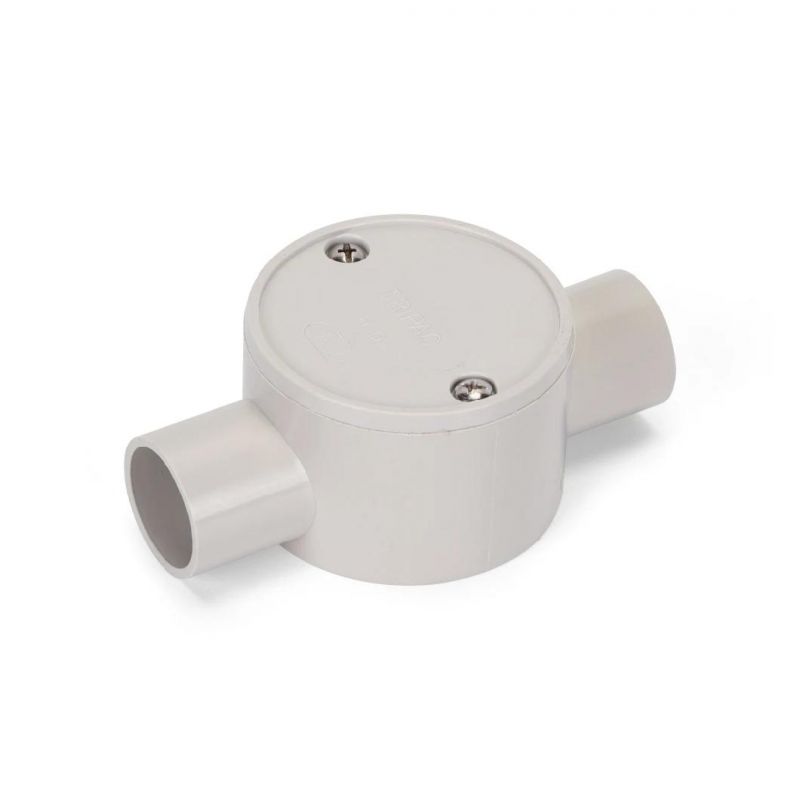 Plastic Electrical Conduit Pipe Fittings 2 Way Shallow Junction Box